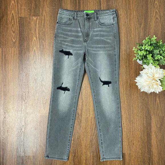 NEW Sandrine Rose X Free People Destroyed Rain Straight Leg Jeans Size 31 /12 - Picture 1 of 7